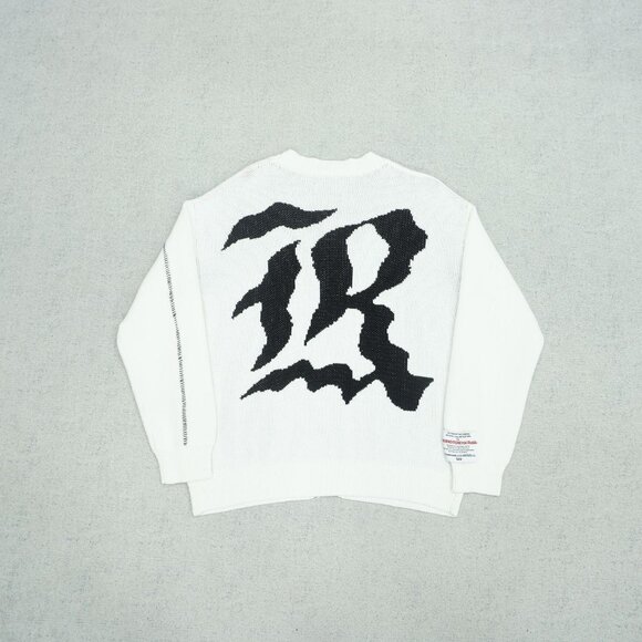 RIVINGTON ROI REBIS White Lettering Knit Cardigan - Picture 5 of 7